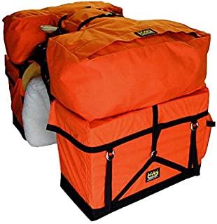 Pack-A-Saddle Pack Pannier Bags for Horse Trail Riding, Fits Most Western Riding Saddles and Decker/Sawbuck Pack Saddles, Easy to Use, with Detachable Panniers, Ideal for Hunting Camp, Orange