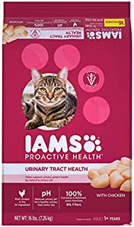 IAMS PROACTIVE HEALTH Adult Urinary Tract Health Dry Cat Food, with Chicken, 16 Pound Bag