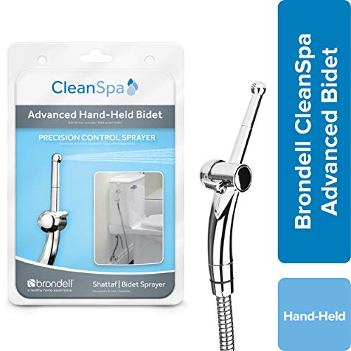 Hand Held Bidet Sprayer for Toilet: Brondell CleanSpa Advanced Bidet Attachment with Precision Pressure Control Jet Spray - Ergonomic Handheld Bidet for Toilet - Toilet Water Sprayer and Hose Set