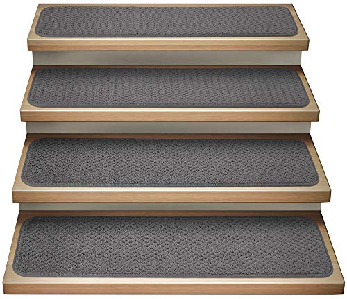 House, Home and More Set of 15 Attachable Indoor Carpet Stair Treads