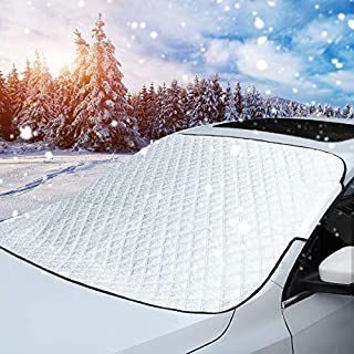 MITALOO Car Windshield Snow Cover, Ice Removal Sun Shade for Winter Protection, Universal Fit for Cars Trucks Vans and SUVs Thick and Large