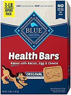 Blue Buffalo Health Bars Natural Crunchy Dog Treats Biscuits, Bacon, Egg & Cheese 48-oz Box, 801857