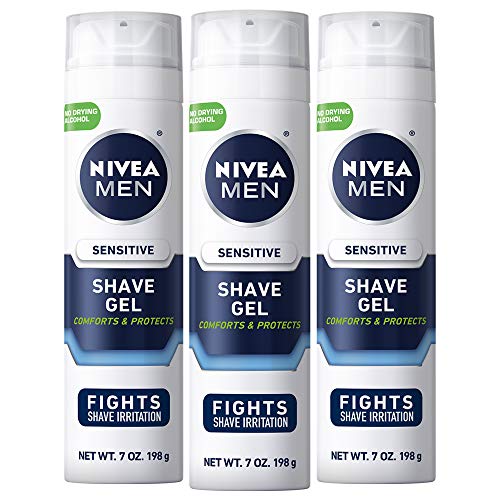 Nivea Men Sensitive Shaving Gel - Protects Sensitive Skin From Shave Irritation - 7 Ounce (Pack of 3)