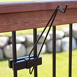 Railing Hanging Hook Kit - Hang Flower Baskets - Bird Feeders - Chimes - Wreaths - Lanterns on Any Vertical Balcony/Deck Spindles/Balusters