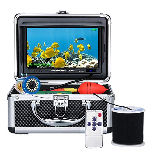 Underwater Fishing Camera, Anysun Portable Fish Finder Camera with 7'' Color LCD monitor HD1080P Waterproof IP68 Underwater Viewing System with 30m/100ft Cable for Ice, Lake, Boat, Sea Fishing(NO DVR)