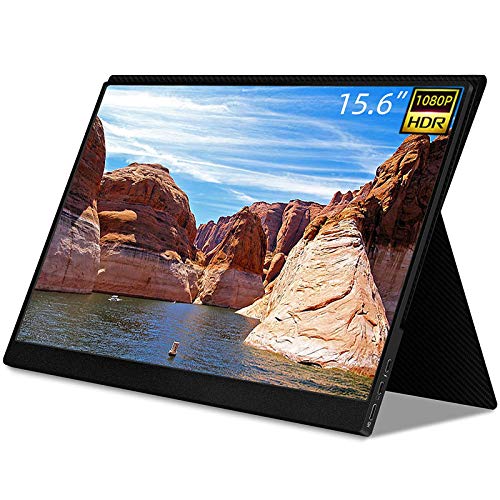 2021 Portable Monitor QLED Screen - NexiGo 15.6 Inch Full HD 1080P USB Type-C Computer Display with HDMI Type C Speakers for Laptop PC MAC PS4 Xbox Switch Included Black Smart Cover