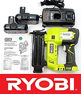 Ryobi 18 Volt Air Strike 5/8-2in Brad Nailer P320 + (2) Batteries P102 + Charger P118 (Renewed)