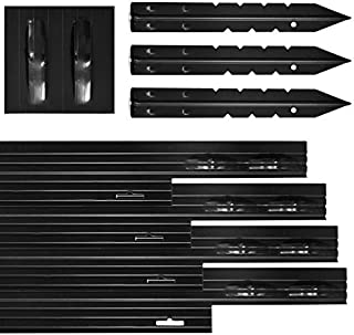 Dreamscape PRO Aluminum Landscape Edging - Easy Install Professional Landscaping Border - 10 Strips, 8ft Each (80ft Total) - Black Painted - Metal Divider for Lawn, Garden, Flowerbed