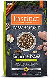 Instinct Raw Boost Healthy Weight Grain Free Recipe with Real Chicken Natural Dry Dog Food by Nature's Variety, 20 lb. Bag