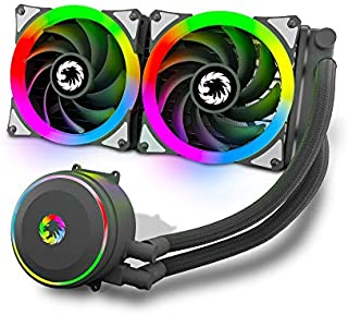 Liquid Cooler All-in-One, Performance Dual Addressable RGB Fans with Software Control, GAMEMAX ICEBERG-240-RAINBOW