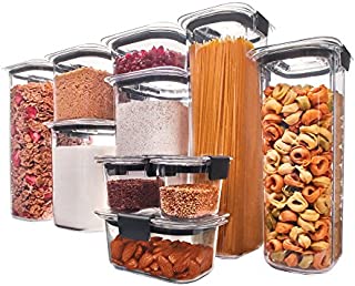 Rubbermaid Brilliance Pantry Organization & Food Storage Containers with Airtight Lids, Set of 10 (20 Pieces Total)