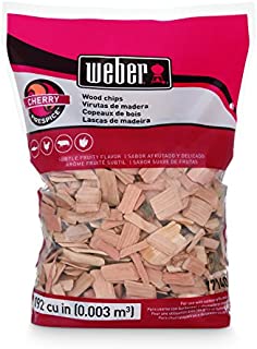 Weber Cubic Meter Stephen Products 17140 Cherry Wood Chips, 192 cu. in. (0.003 cub, 2 lb