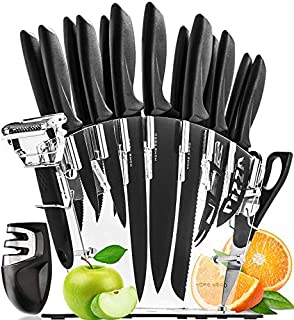 Stainless Steel Knife Set with Block - 13