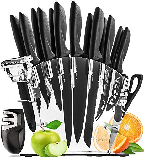 Stainless Steel Knife Set with Block - 13