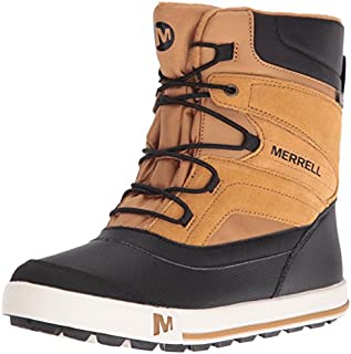 Merrell Kids' Unisex Ml-Snow Bank 2.0 Wtrpf Boot, Wheat/Black, 6 M US Big Kid