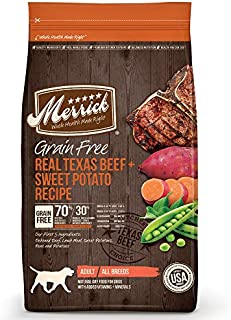 Merrick Grain Free Dry Dog Food Recipes, Texas Beef, 25 Pound