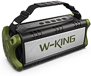 50W(70W Peak) Bluetooth Speakers Built-in 8000mAh Battery Power Bank, W-KING Wireless Outdoor Portable Waterproof TWS, DSP, NFC Speaker, Powerful Rich Bass Loud Stereo Sound