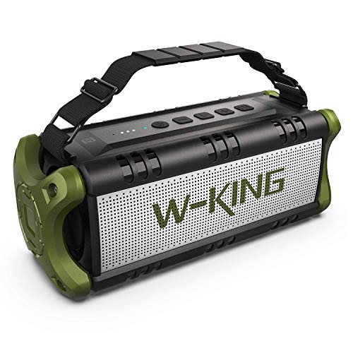 50W(70W Peak) Bluetooth Speakers Built-in 8000mAh Battery Power Bank, W-KING Wireless Outdoor Portable Waterproof TWS, DSP, NFC Speaker, Powerful Rich Bass Loud Stereo Sound