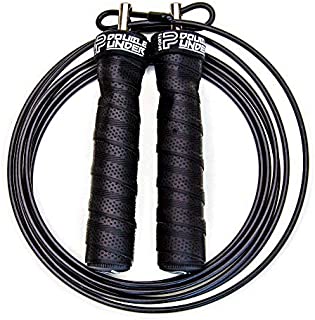 P2 Sports & Fitness Jump Rope Workout System for Double Unders, 2 Cable Weights for Heavy and Light Skipping, Speed Grip for WOD, HIIT Workouts, MMA or Boxing, 10 Foot Ad