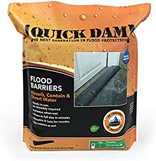 Quick Dam QD610-1 Water-Activated Flood Barrier-1 Pack, Black