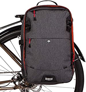 Two Wheel Gear - Pannier Backpack Convertible LITE (22 Litre) - 2 in 1 Commuting and Bicycle Touring Bag - Kompakt Rail Mounting System (Graphite)