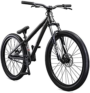 Mongoose Fireball Dirt Jump Mountain Bike, 26-Inch Wheels, Mechanical Disc Brakes, Grey