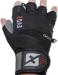 skott 2020 Evo 2 Weightlifting Gloves with Integrated Wrist Wrap Support-Double Stitching for Extra Durability-Get Ripped with The Best Body Building Fitness and Exercise Accessories (XX-Large)