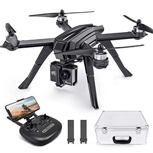 Potensic D85 GPS Drone with 2K FPV Camera, 5G WiFi Live Video Brushless Quadcopter with Carrying Case, 2 Batteries 40 Min, Auto Return Home, Follow Me, Selfie Drone for Adult Beginner Expert