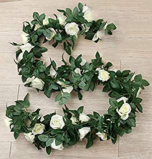 2 Pack 7.2Ft Artificial Rose Vine Flowers