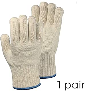 1 PAIR Heat Resistant Gloves Oven Gloves Heat Resistant With Fingers Oven Mitts Kitchen Pot Holders Cotton Gloves Kitchen Gloves Double Oven Mitt Set Oven Gloves With Fingers