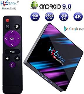 JUNMAO H96 Max Smart Android 9.0 TV Box RK3318 Quad Core 64 Bit UHD 4K VP9 H.265 4GB / 64GB 2.4G / 5G WiFi BT4.0 HD Media Player Display Screen Remote Control