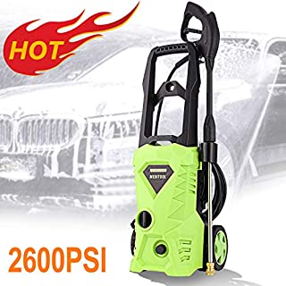 Homdox Electric Pressure Washer, Power Washer with 2600 PSI,1.6GPM, (4) Nozzle Adapter, Longer Cables and Hoses and Detergent Tank,for Cleaning Cars, Houses Driveways, Patios,and More