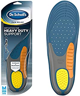 Dr. Scholl's HEAVY DUTY SUPPORT Pain Relief Orthotics // Designed for Men over 200lbs with Technology to Distribute Weight and Absorb Shock with Every Step (for Men's 8-14)