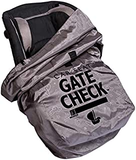 J.L. Childress DELUXE Gate Check Bag for Car Seats - Premium Heavy-Duty Durable Air Travel Bag, Backpack Straps - Fits Convertible Car Seats, Infant carriers & Booster Seats, Grey