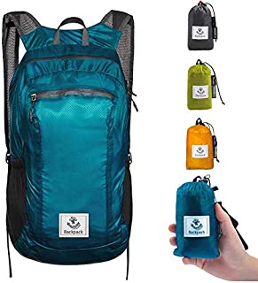 4Monster Hiking Daypack,Water Resistant Lightweight Packable Backpack for Travel Camping Outdoor (Blue, 16L)