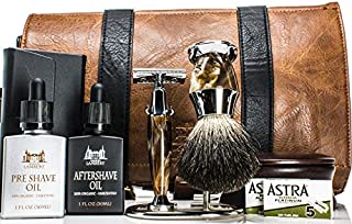 Maison Lambert Deluxe Shaving Kit - Shaving Set - Shaving Soap Kit - Wood Shaving Set - Vintage Shaving Kit - Mens Christmas Gifts - Wood Shaving Bowl - Mens Gifts - Gifts for Dad - Gifts