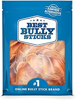 Best Bully Sticks USA Pig Ears (20 Pack) Thick-Cut, All Natural Dog Treats