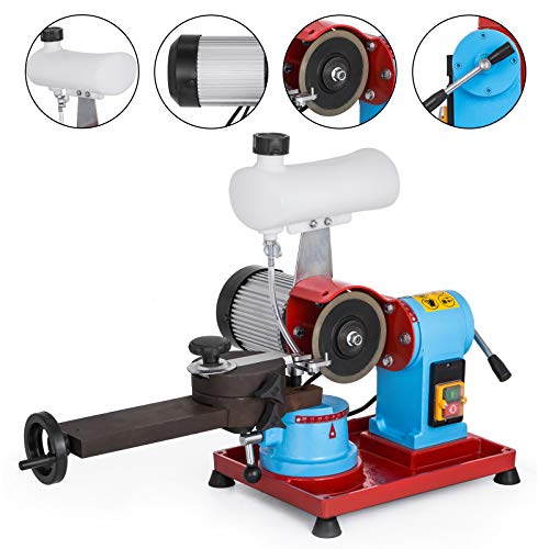 VEVOR Round Circular Saw Blade Grinder Machine 110V 370W Rotary Angle Mill Sharpener 125mm Electric Saw Blade Sharpener Machine for Sharpening Carbide Tipped Saw Blades (W/Water Tank)