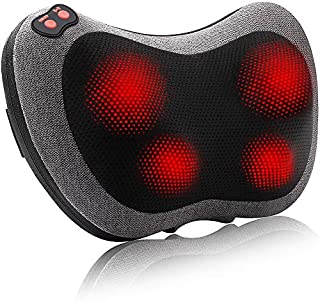 Papillon Back Massager with Heat,Shiatsu Back and Neck Massager with Deep Tissue Kneading,Electric Back Massage Pillow for Back,Neck,Shoulders,Legs, Foot,Body Muscle Pain Relief,Use at Home,Car,Office