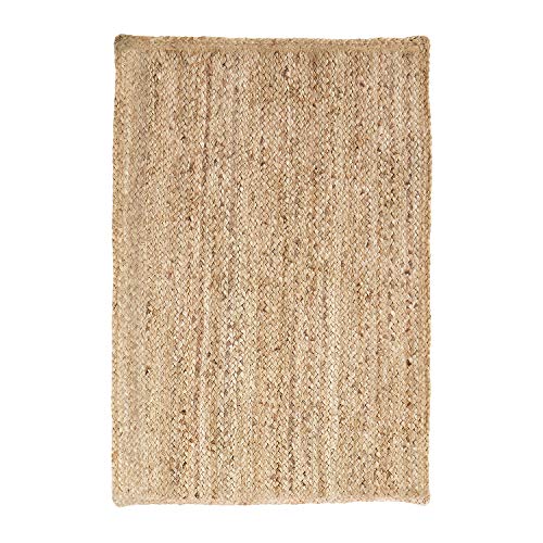 SUPERIOR Natural Braided Collection Hand Woven Jute Rug, 5' X 8'