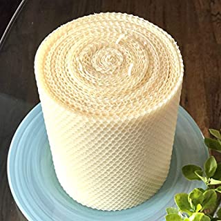 6 Inch by 5 Inch Triple Wick Hand-Rolled Beeswax Pillar Candle - Little Bee of Connecticut