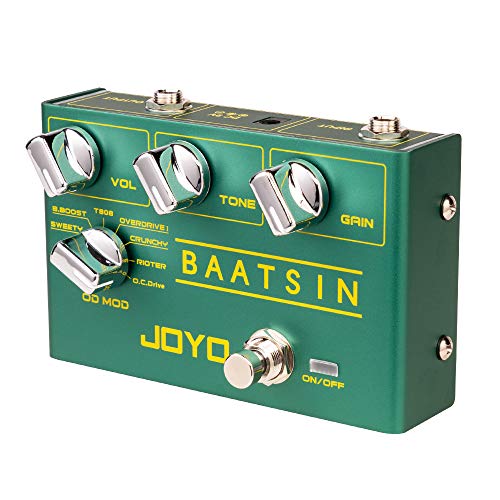 JOYO Baatsin R-11 R Series Pure Analogue Circuit Overdrive & Distortion Pedal with 8 Classic OD/DS Multi Effects for Electric Guitar (R-11)