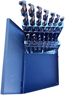 Drill America 15 Piece Heavy Duty High Speed Steel Drill Bit Set with Black and Gold Finish, KFD Series