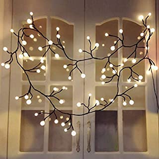 YMING Curtain Lights Indoor Outdoor, 8.3Ft 8 Modes 72 Led Globe String Lights Plug in, Window Lights for Patio Garden Wedding Party Bookshelf, Warm White