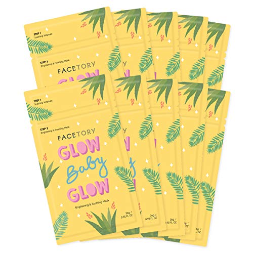 FaceTory Glow Baby Glow Niacinamide and Cica Brightening Sheet Mask - (Pack of 10)