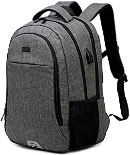 Abshoo Travel Laptop Backpack Computer Anti Theft Multi Pocket Laptops Backpack with USB Charging Port Water Resistant College School Bag for Women & Men Can Fits 15.6 Inch Laptop (Drak Grey)