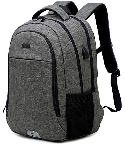 Abshoo Travel Laptop Backpack Computer Anti Theft Multi Pocket Laptops Backpack with USB Charging Port Water Resistant College School Bag for Women & Men Can Fits 15.6 Inch Laptop (Drak Grey)