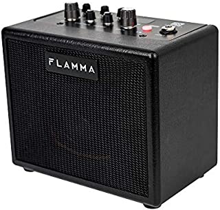 FLAMMA FA05 Electric Guitar Amplifier Digital Combo Amp Bluetooth Mini Portable with 7 Preamp Models 40 Drum Machine AUX IN Support MP3 Format 5 Watt