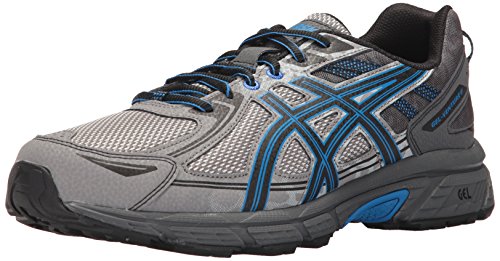 ASICS Men's Gel-Venture 6 Running Shoe, Aluminum/Black/Directoire Blue, 10.5 Medium US