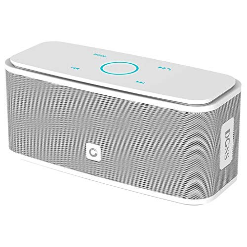 DOSS SoundBox Touch Portable Wireless Bluetooth Speakers with 12W HD Sound and Bass, 20H Playtime, Handsfree, Speakers for Home, Outdoor, Travel-White